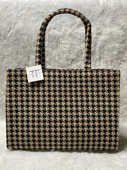 Beige Canvas Tote Bag